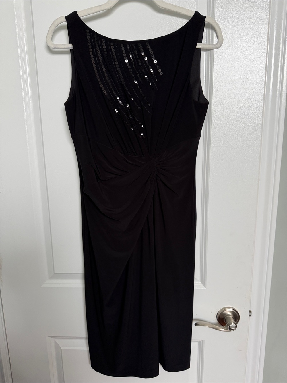 Jones Wear Black Midi Dress with Sequin Detail